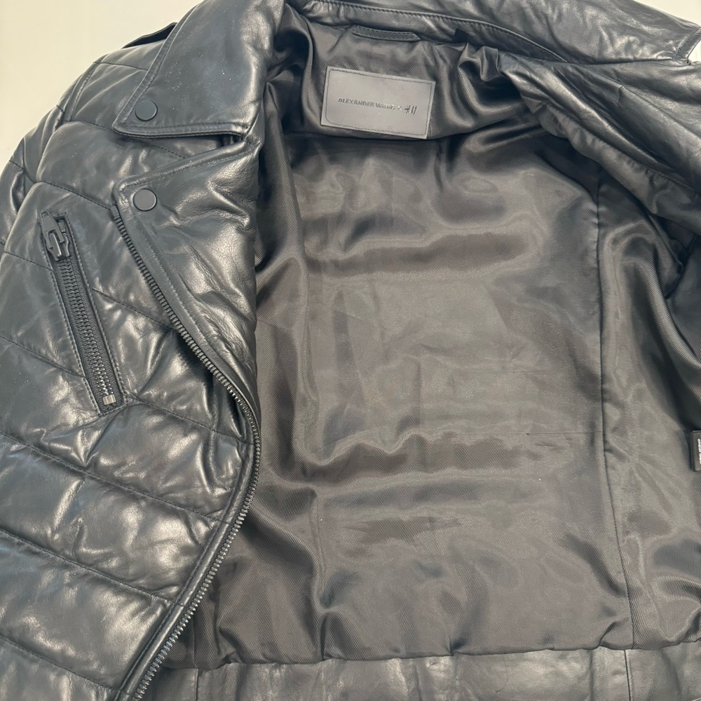 ALEXANDER WANG X H&M LEATHER BOMBER JACKET - Picture 8 of 11